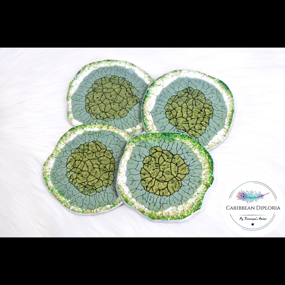 Matcha green coasters (set of 4)